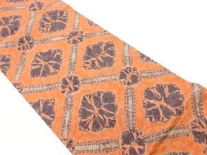 絞り抽象菱模様洒落袋帯